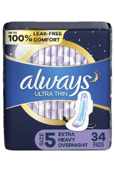 Picture of Always Ultra Thin Overnight Extra Heavy Size 5 34 Ct