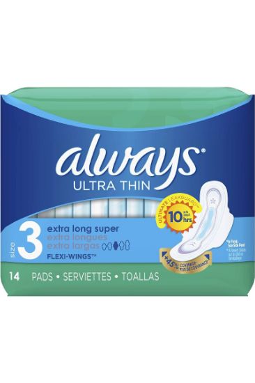 Picture of Always Ultra Ex Long Super Unscented Size 3 38 Ct