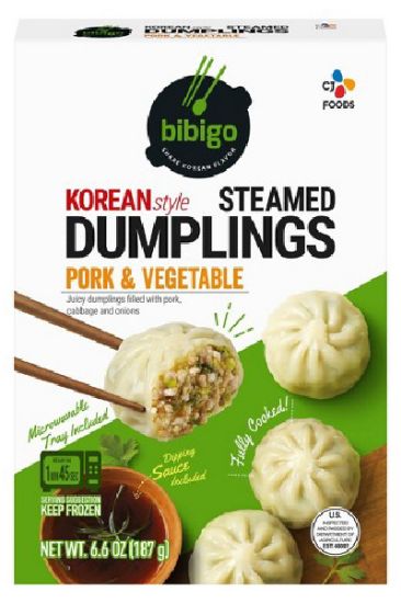Picture of Bibigo Korean Style Steamed Dumplings Pork & Vegetable 6.6 Oz