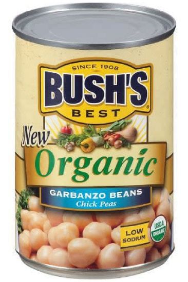 Picture of Bushs Best Organic Garbanzo Beans Low Sodium 15 Oz