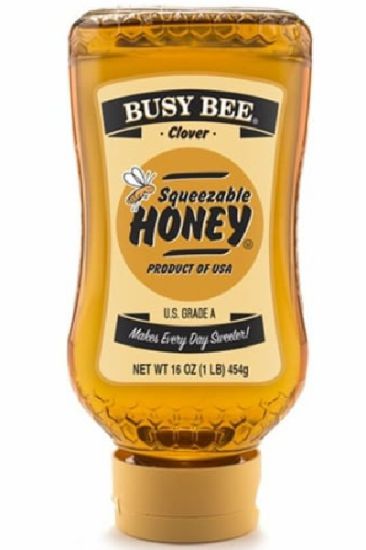 Picture of Busy Bee Clover Squeezable Honey Bottle 12 Oz