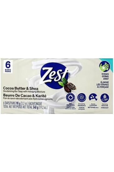 Picture of Zest 3 Bar Bath Soap - Cocoa Butter 12 Oz