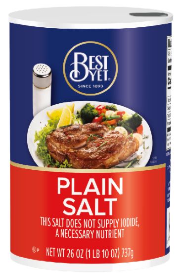 Picture of Best Yet Plain Salt 26 Oz