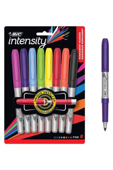 Picture of Bic Mark It Perm Marker Color Asst 8 Ct
