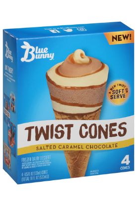 Picture of Blue Bunny Twist Cone Salted Caramel Choco 532 Ml