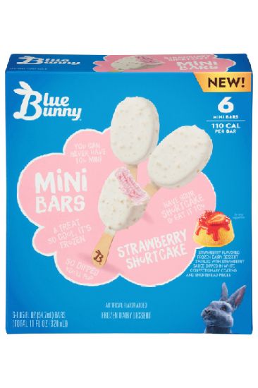 Picture of Blue Bunny Mini Bars Strawberry Shortcake 328 Ml