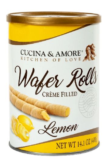 Picture of Cucina And Amore Lemon Rolled Wafers 14.1 Oz