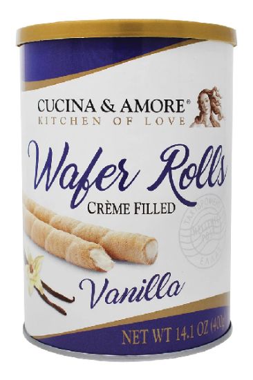Picture of Cucina And Amore Vanilla Rolled Wafers 14.1 Oz