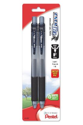 Picture of Energel Retractable Liquid Black Needle Tip Pen 2 Pk