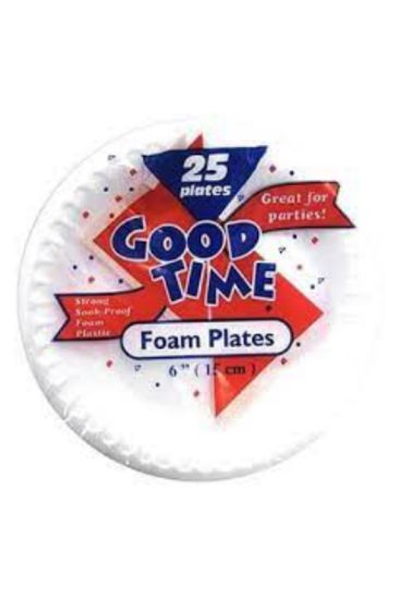 Picture of Good Time 6" Foam Plate 25 Ct