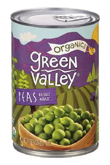 Picture of Green Valley Organic Sweet Peas Green Valley 15 Oz