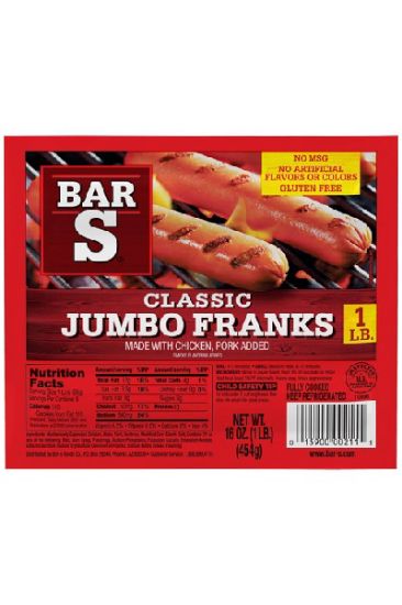 Picture of Bar-s Jumbo Meat Franks 16 Oz