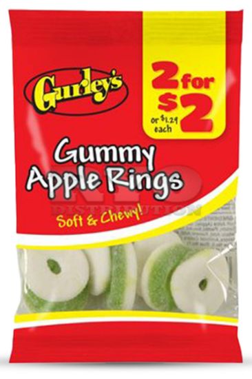 Picture of Gurleys 2 For 2 Gummy Apple Rings 2.75 Oz