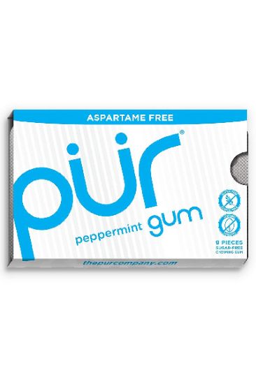 Picture of The Pur Company Aspartame Free Peppermint Gum Blister Pack 9 Pack
