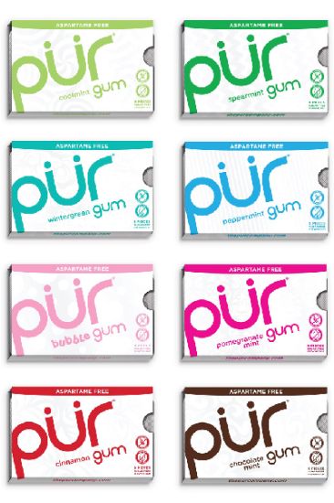 Picture of The Pur Company Aspartame Free Bubblegum Gum Blister Pack 9 Pack