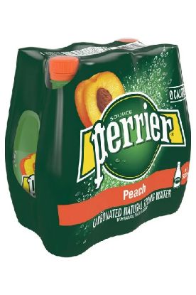 Picture of Perrier Peach Flavor Carbonated Natural Spring Water 500 Ml