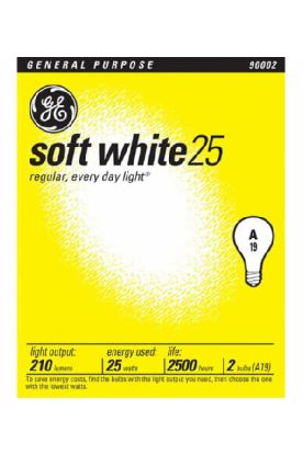 Picture of Ge Lighting 25 Watt Soft White Bulb 2 Ct