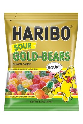 Picture of Haribo Sour Gold Bears Gummi Candy 4.5 Oz