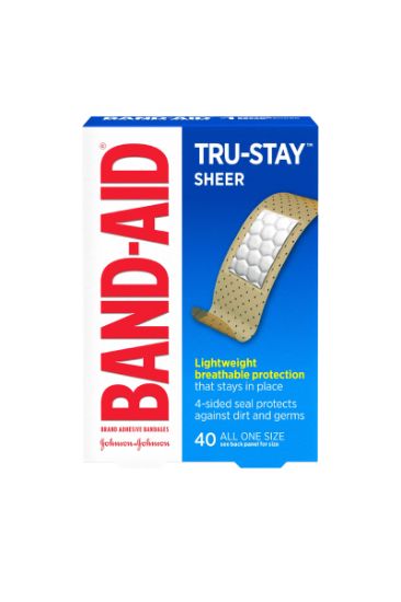 Picture of Johnson & Johnson Sheer 1 Inch Regular Bandadges 40 Ct