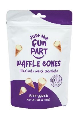 Picture of Just The Fun Part Mini Waffle Cones Filled With White Chocolate 4.23 Oz