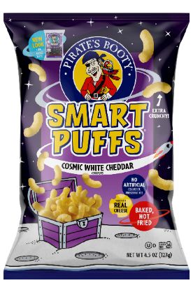 Picture of Pirate Brand Smart Puffs Wisconsin Cheddar Baked 4.5 Oz