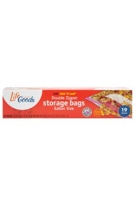 Picture of Life Goods Reclosable Storage Gallon Bags 19 Ct