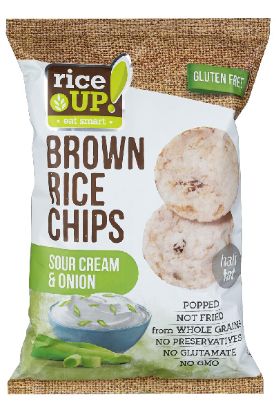 Picture of Rice Up Brown Rice Chips - Sour Cream & Oni 120 Grams
