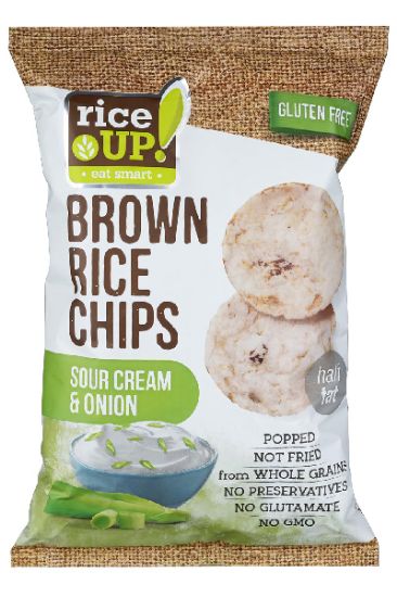 Picture of Rice Up Brown Rice Chips - Sour Cream & Oni 120 Grams