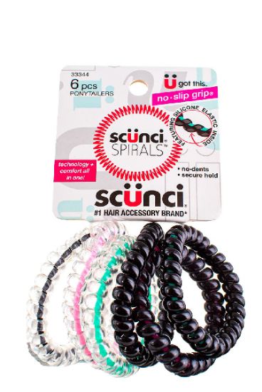 Picture of Scunci Spiral Ponytailers 6 Ct