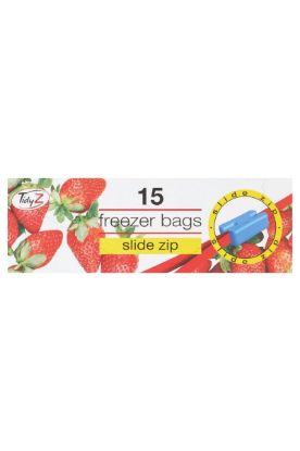 Picture of Tidyz Food & Freezer Bags Slide Zip 15 Ct