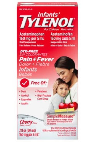 Picture of Tylenol Infant Suspension Drops - Dye Free Cherry 2 Oz