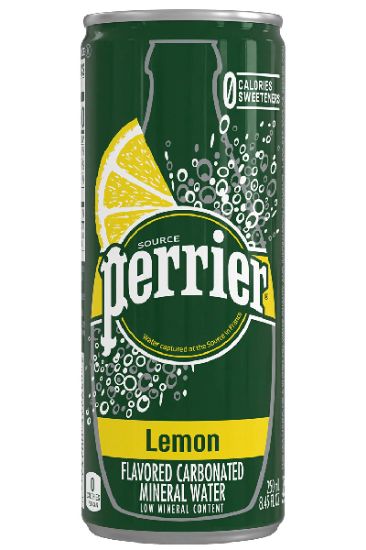 Picture of Perrier Carbonated Spring Water Lemon - Slim Cans 330 Ml