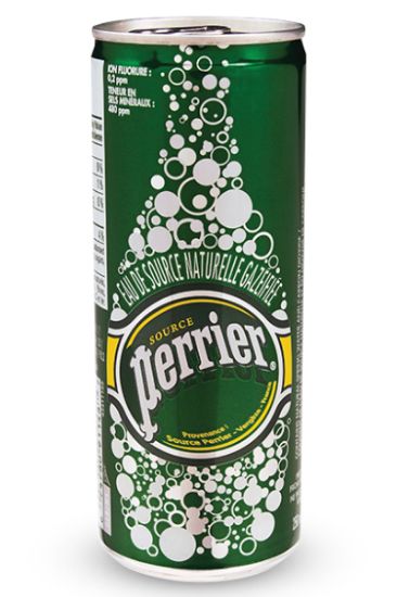 Picture of Perrier Carbonated Spring Water Regular - Slim Can 330 Ml