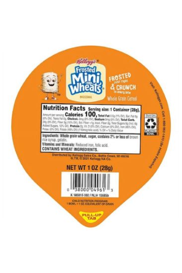 Picture of Kellogg/'s Frosted Mini Wheats Bowl Cereal 1 Oz