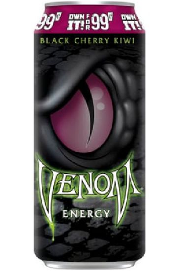 Picture of Venom Black Cherry Kiwi Energy Drink 16 Oz