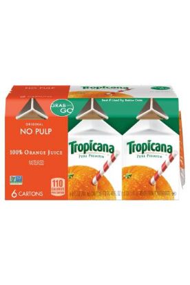 Picture of Tropicana No Pulp Pure Premium Orange Juice 8 Oz