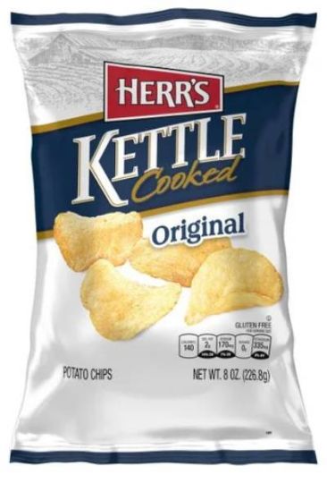 Picture of Herrs Kettle Cooked Potato Chips Original 5 Oz