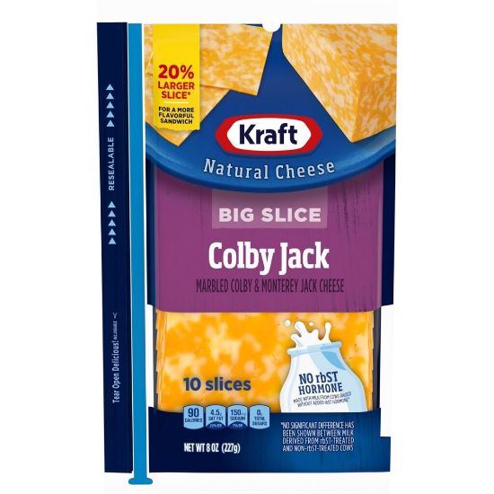 Picture of Kraft Slices Big Slice Colby Jack 8 Oz