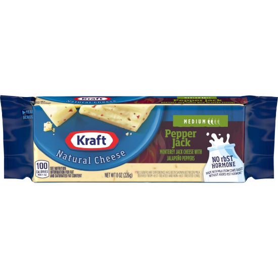 Picture of Kraft Cheese Block Pepper Jack 8 Oz