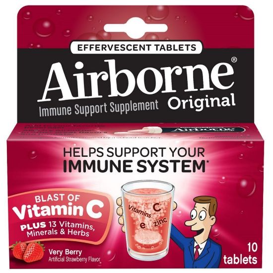 Picture of Airborne Immune Support Very Berry 10tabs 3 Ct