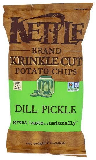 Picture of Kettle Kettle Potato Chips Krinkle Cut Dill Pickle 5 Oz