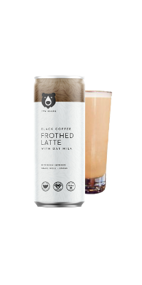 Picture of Two Bears Black Coffee Frothed Latte Oat Milk 207 Ml