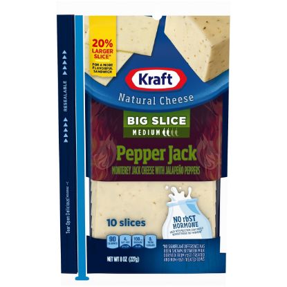 Picture of Kraft Slices Big Slice Pepper Jack 8 Oz