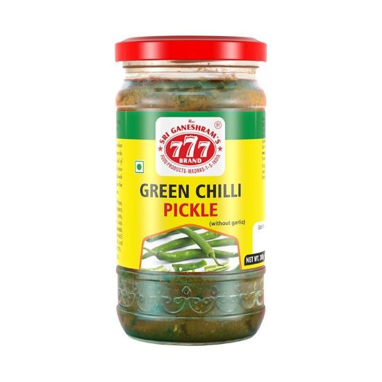 Picture of 777 Green Chilly Pickle 300 Grams