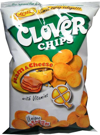 Picture of Leslie/'s clover Chips Ham & Cheese 145 Grams
