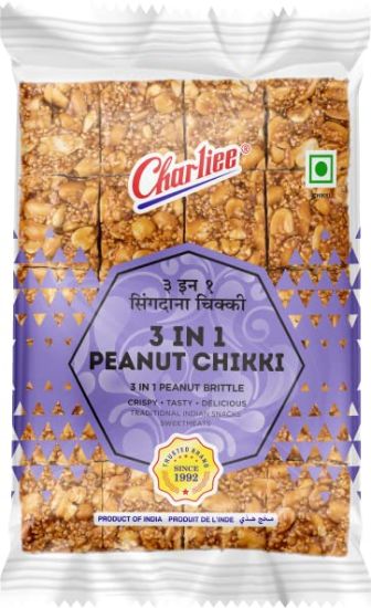 Picture of Charlie 3 In 1 Peanut Chikki 100 Grams