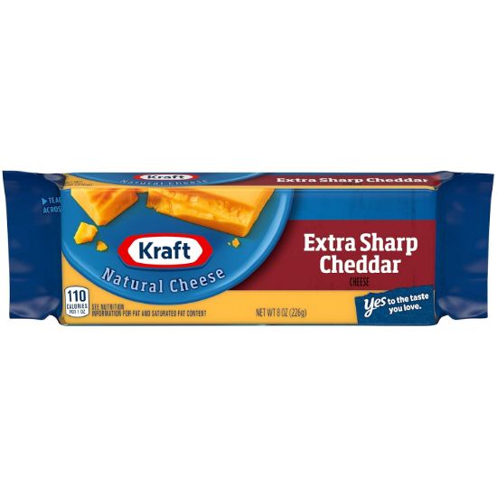 Picture of Kraft Cheese Block Sharp Cheddar 8 Oz