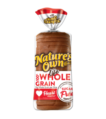 Picture of Natures Own 100% Whole Grain Bread  Sugar Free 1 Ct