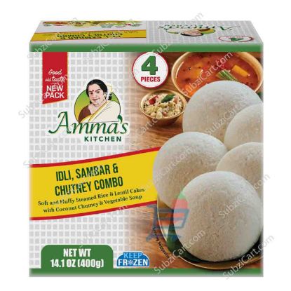Picture of Amma/'s Kitchen Combo Idli Sambar Chutney 400 Grams