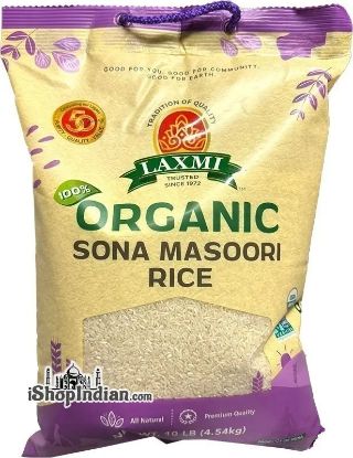 Picture of Laxmi Organic Sona Masoori Rice  10 Lbs